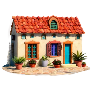 Bright Encanto House Scene Png 06122024 PNG Image