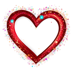 Bright Glitter Heart Png Bjd PNG Image