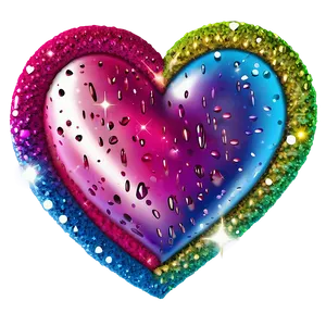 Bright Glitter Heart Png Ttv66 PNG Image