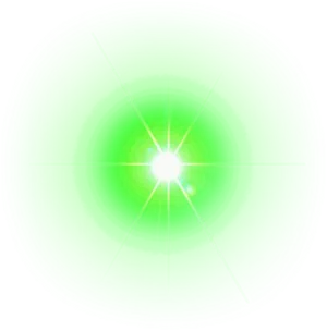 Bright Green Lens Flare Graphic PNG Image