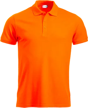 Bright Orange Polo Shirt PNG Image