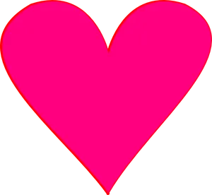 Bright Red Heart Vector PNG Image