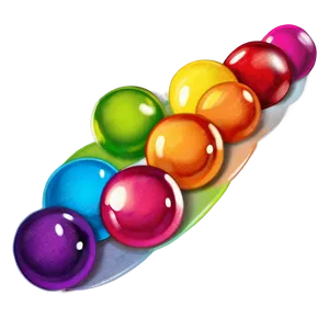 Bright Skittles Rainbow Illustration Png 25 PNG Image