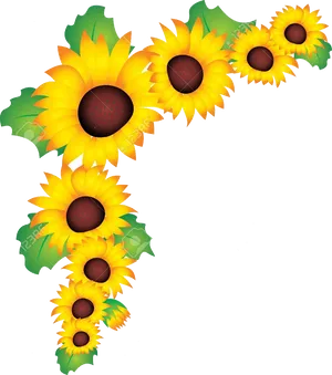 Bright Sunflower Clipart PNG Image