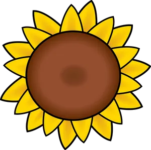 Bright Sunflower Clipart PNG Image