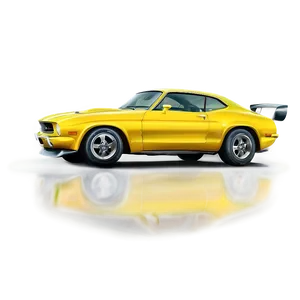 Bright Yellow Car Drawing Png Gmt90 PNG Image