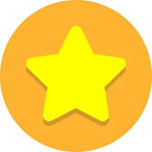 Bright Yellow Star Vector Graphic PNG Image