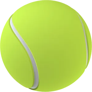 Bright Yellow Tennis Ball PNG Image