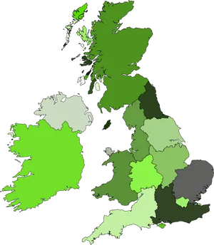 British Isles Color Coded Map PNG Image