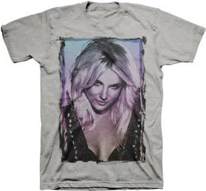 Britney Spears Graphic Tee Shirt PNG Image