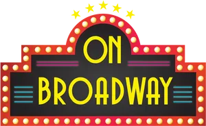 Broadway Marquee Sign Illustration PNG Image