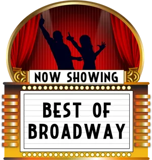 Broadway Theater Marquee Now Showing PNG Image