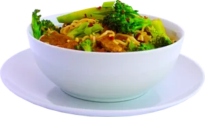 Broccoli Noodle Stir Fry Dish PNG Image