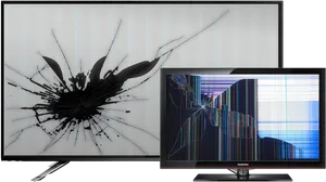 Broken Screen Televisions PNG Image