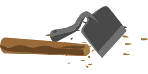 Broken Shovel Illustration PNG Image