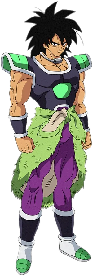 Broly Classic Saiyan Warrior PNG Image