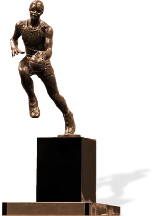 Bronze Basketball Player Statue PNG Image