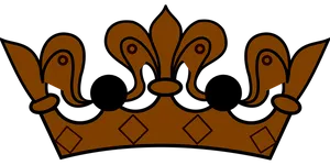 Bronze Crown Silhouette PNG Image