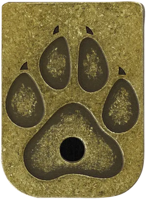 Bronze Dog Paw Design PNG Image