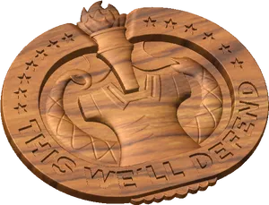 Bronze Military Seal Emblem PNG Image