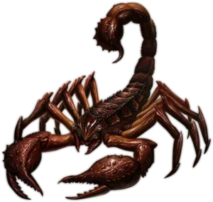 Bronze Scorpion Artwork PNG Image