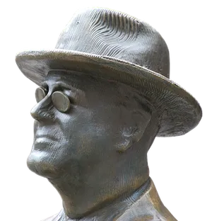 Bronze Sculpture Profile View PNG Image