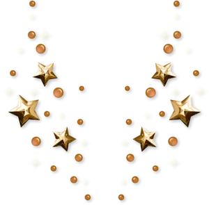 Bronzeand Gold Stars Pattern PNG Image