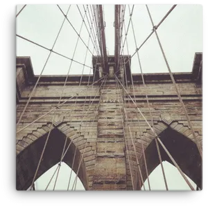 Brooklyn Bridge Architectural Detail PNG Image