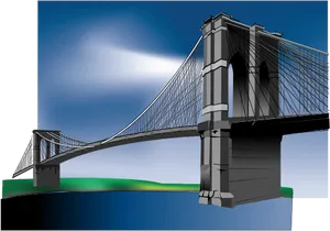 Brooklyn Bridge Illustration PNG Image