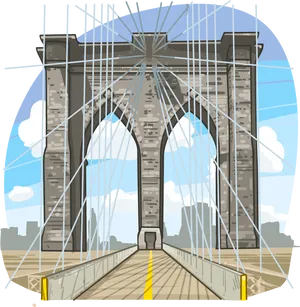 Brooklyn Bridge Illustration PNG Image