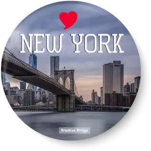 Brooklyn Bridge Love New York PNG Image