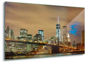 Brooklyn Bridge Night Skyline PNG Image