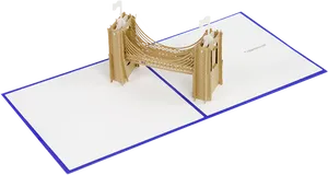 Brooklyn Bridge Paper Model PNG Image