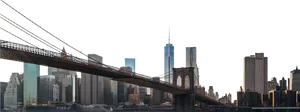 Brooklyn Bridge Skyline View PNG Image