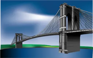 Brooklyn Bridge Vector Illustration PNG Image