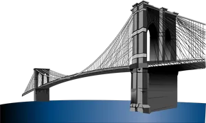 Brooklyn Bridge Vector Illustration PNG Image