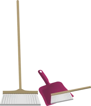 Broomand Dustpan Vector PNG Image