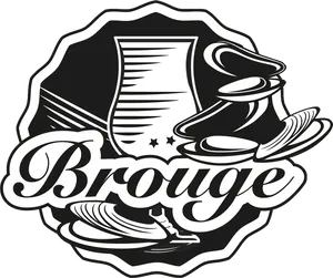 Brouge Restaurant Logo PNG Image