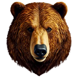 Brown Bear Head Artwork Png 8 PNG Image