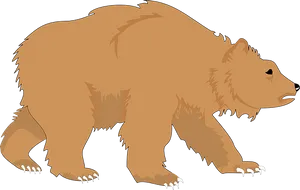 Brown Bear Silhouette PNG Image