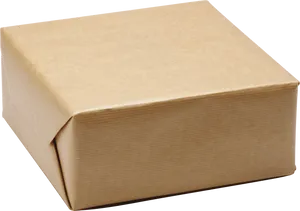 Brown Cardboard Box Closed PNG Image