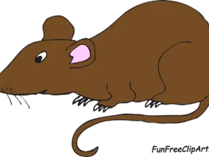 Brown Cartoon Rat Illustration PNG Image