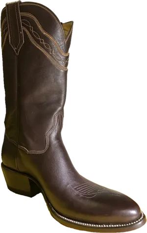 Brown Cowboy Boot Single PNG Image