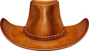 Brown Cowboy Hat Illustration PNG Image