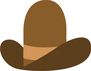 Brown Cowboy Hat Vector Illustration PNG Image