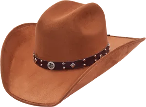 Brown Cowboy Hatwith Concho Band PNG Image