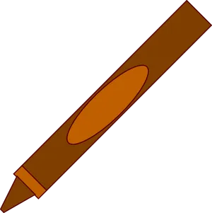 Brown Crayon Cartoon Illustration PNG Image