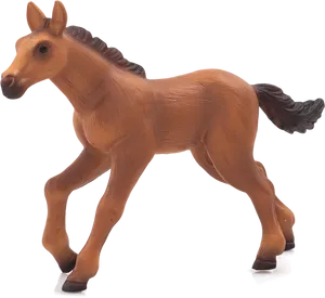 Brown Foal Figurine Image PNG Image