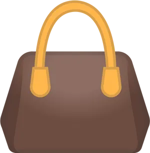 Brown Handbag Illustration PNG Image