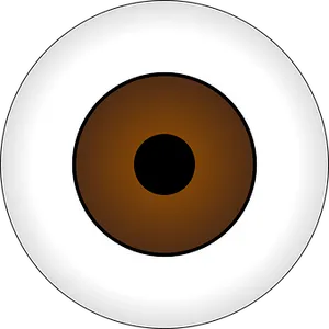 Brown Iris Eye Illustration PNG Image